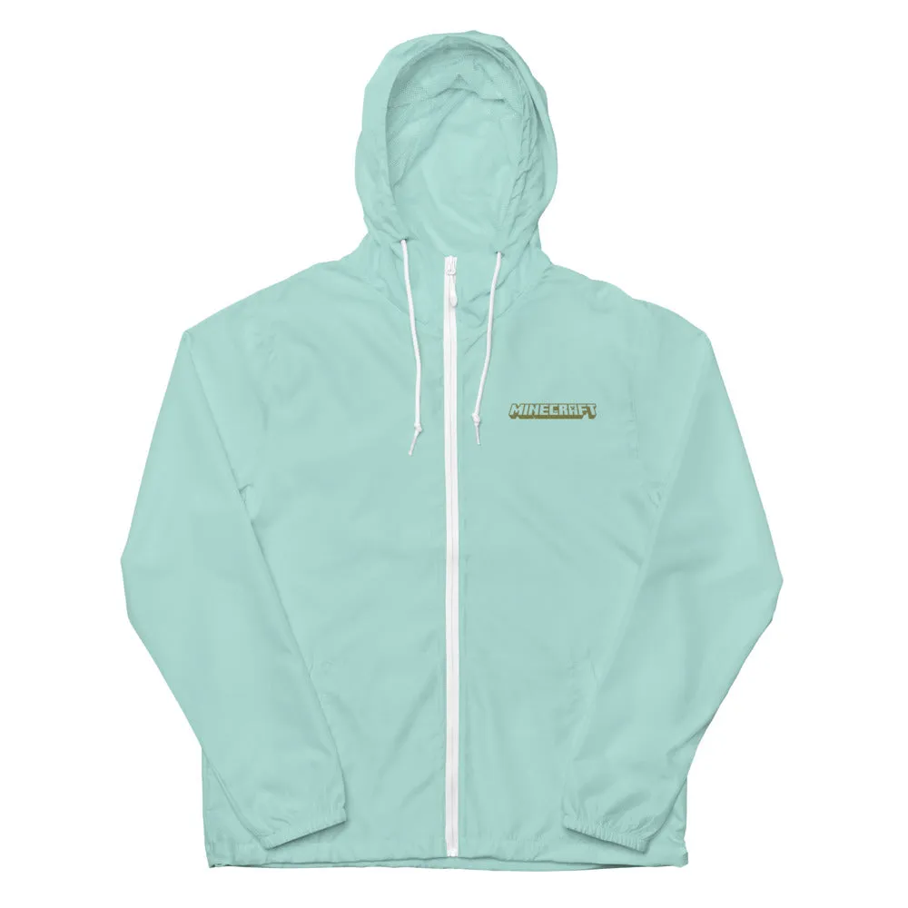 Minecraft Come Out Of Your Shell Checkered Windbreaker Jacket