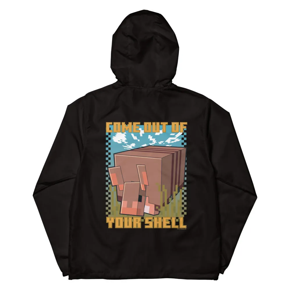 Minecraft Come Out Of Your Shell Checkered Windbreaker Jacket