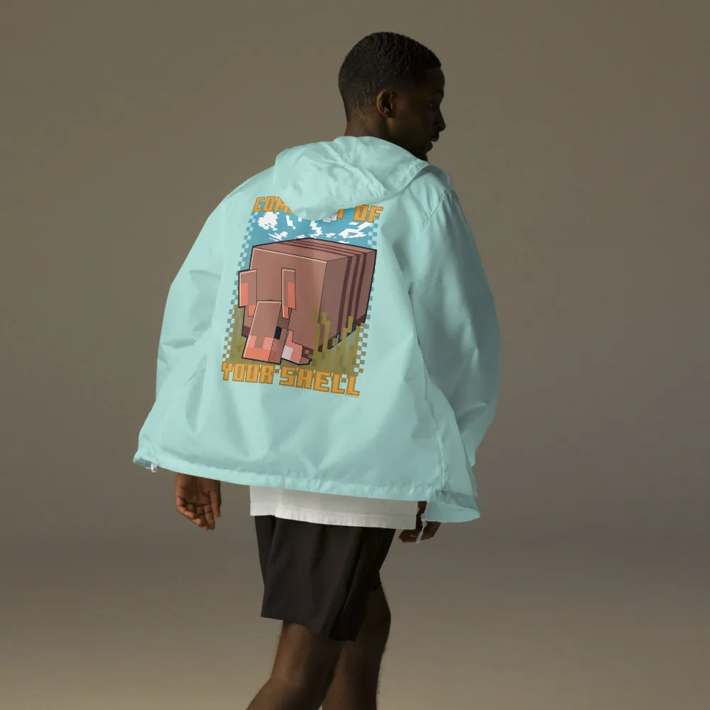 Minecraft Come Out Of Your Shell Checkered Windbreaker Jacket