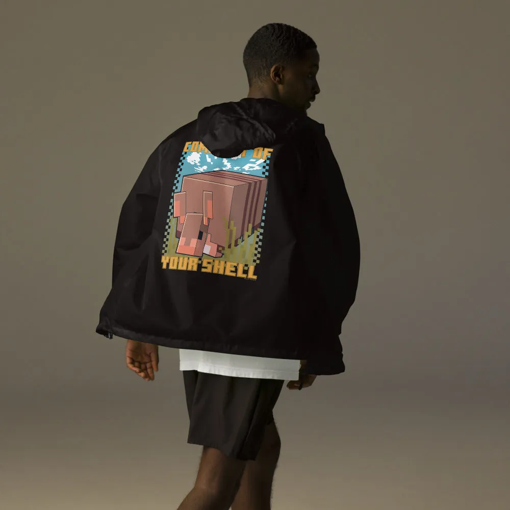 Minecraft Come Out Of Your Shell Checkered Windbreaker Jacket