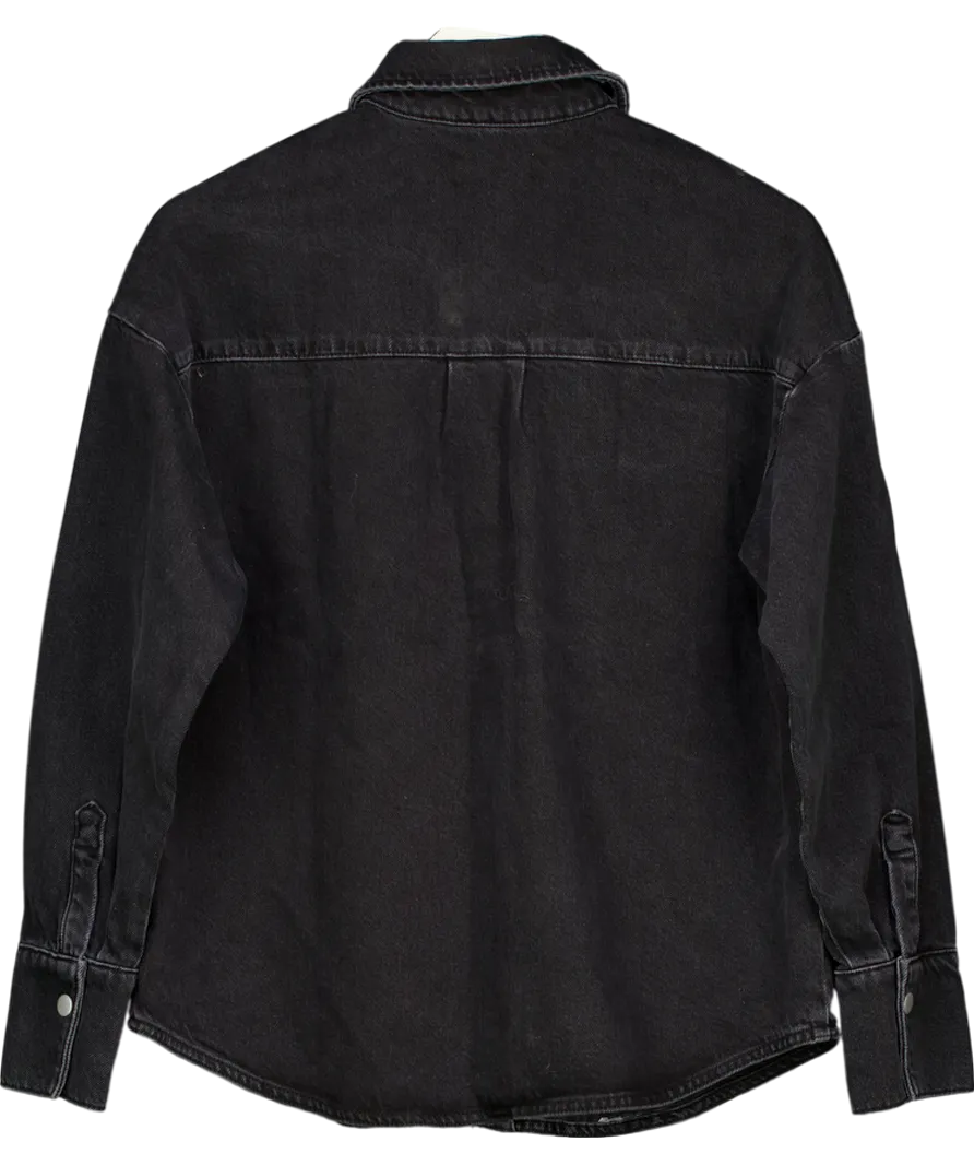 Mint Velvet Grey Oversized Washed Denim Shirt UK S