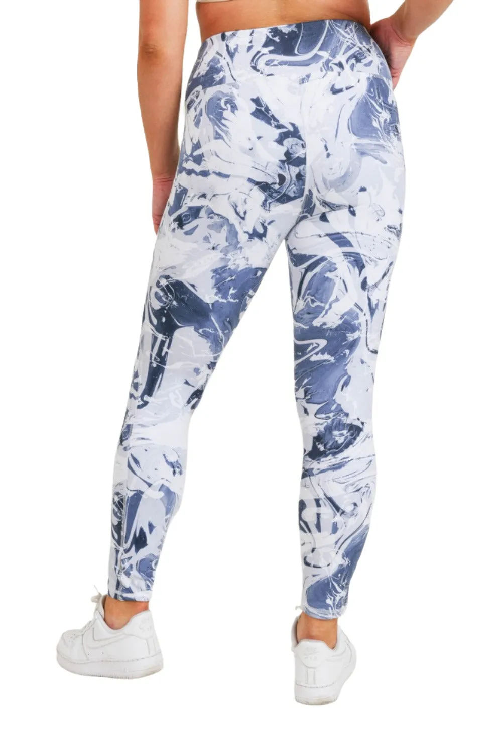Mono B Palette Abstract Highwaist Leggings APH3128 Plus