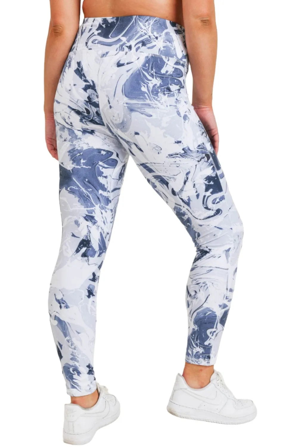 Mono B Palette Abstract Highwaist Leggings APH3128 Plus