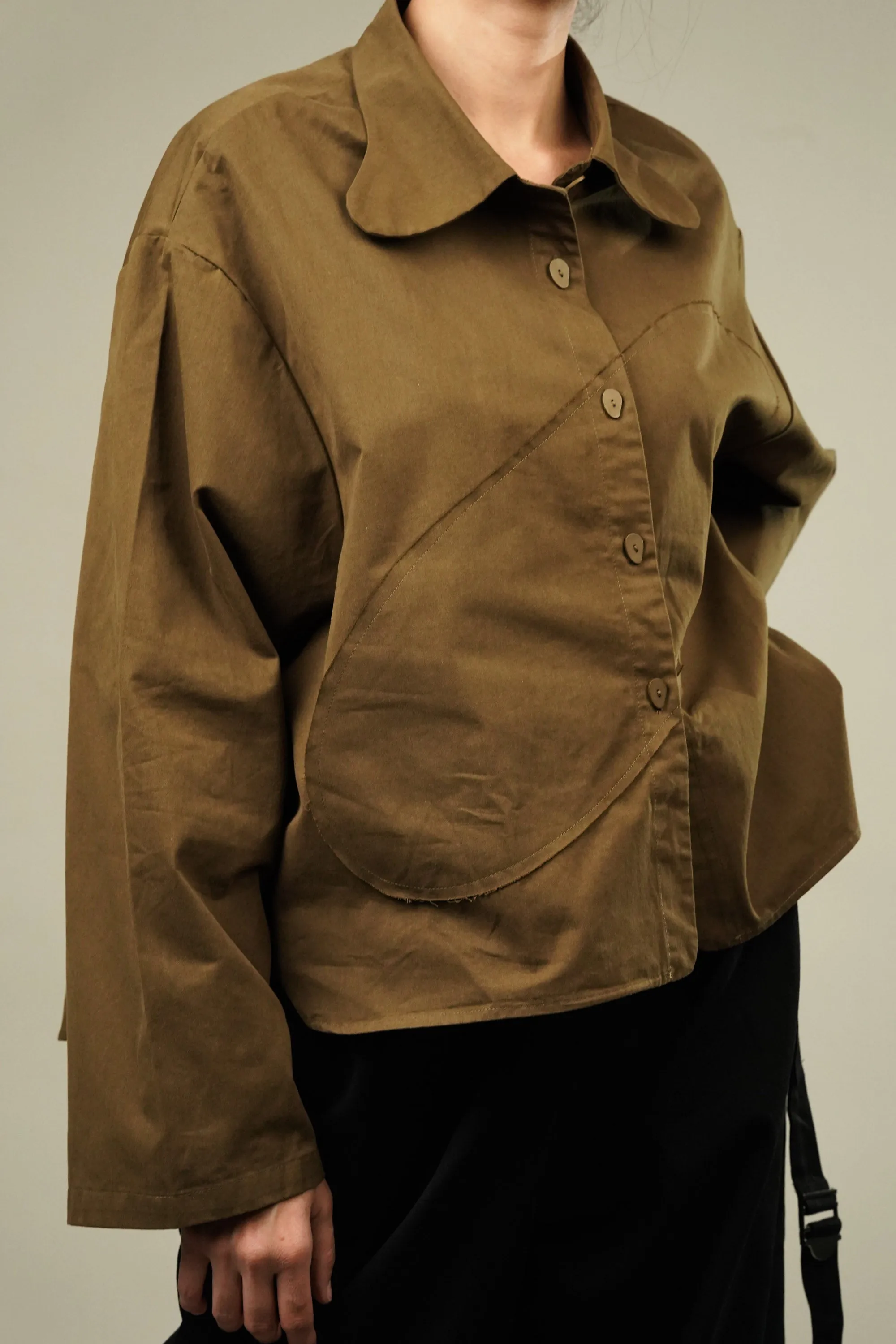 Mysterious Olive Oversized Shirt