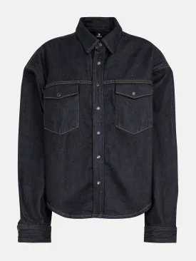 Navy denim overshirt