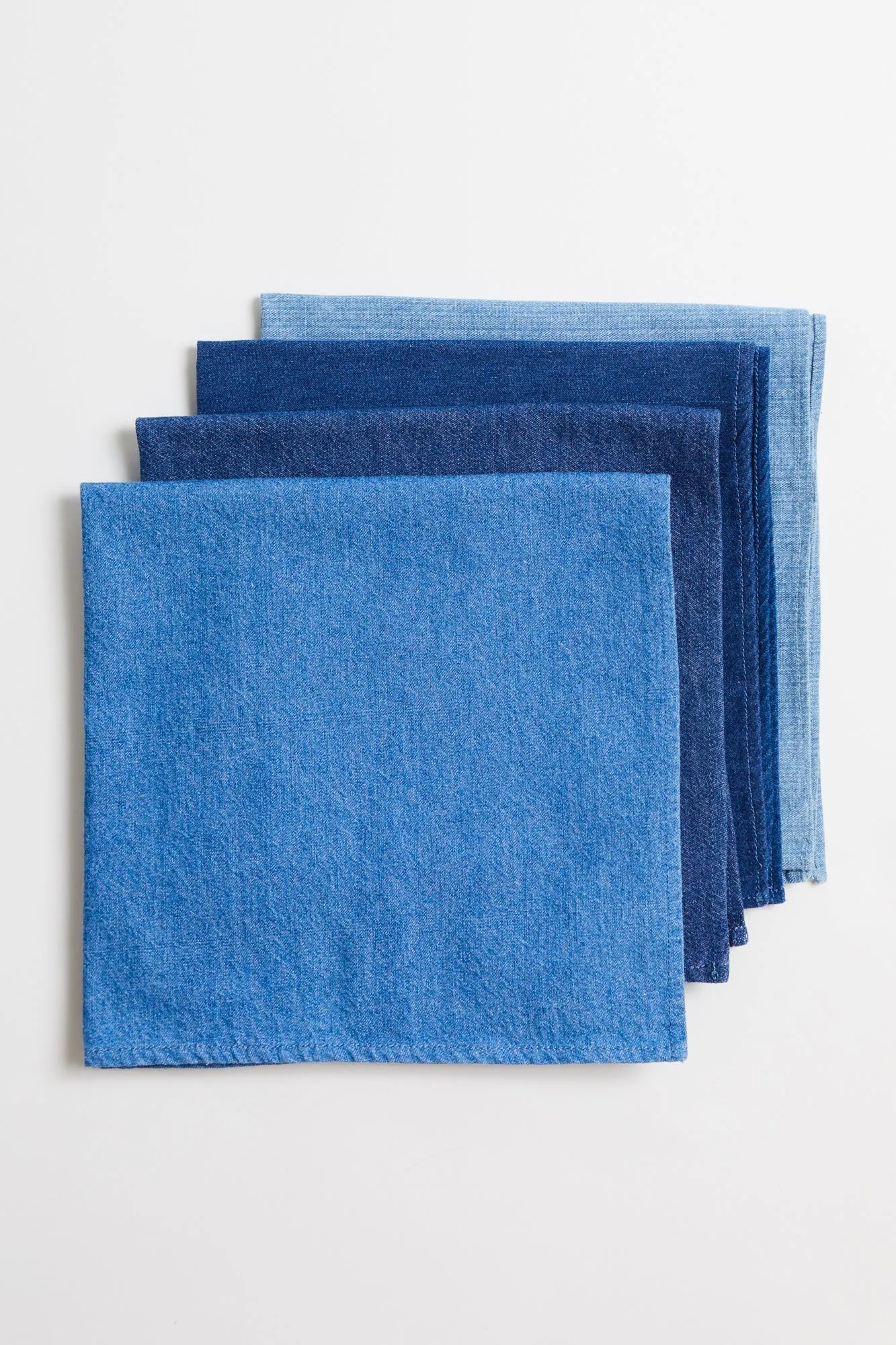 Ombre Large Denim Napkins Set of Four