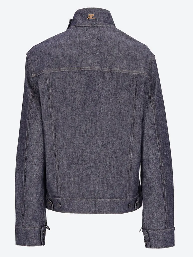 Oversize motorcycle denim blouson