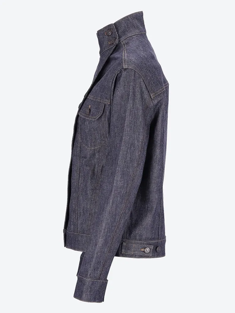 Oversize motorcycle denim blouson