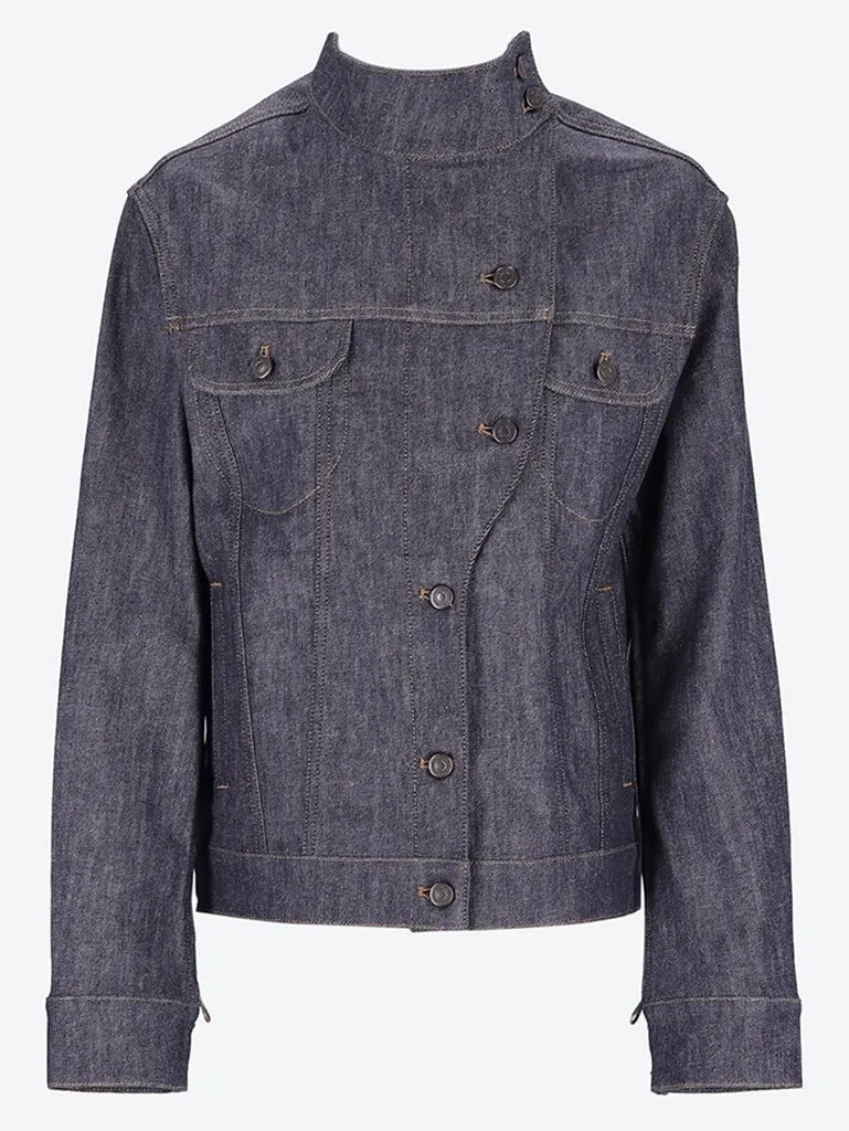 Oversize motorcycle denim blouson