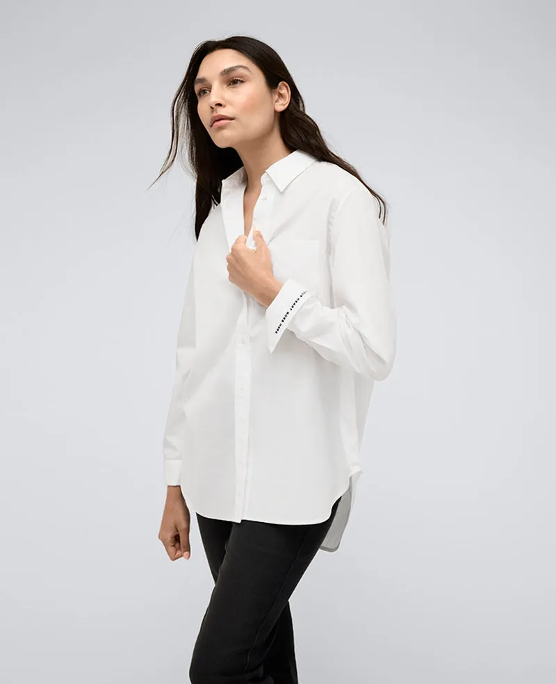 Oversized Boyfriend Button Front Shirt