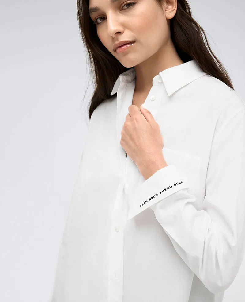 Oversized Boyfriend Button Front Shirt