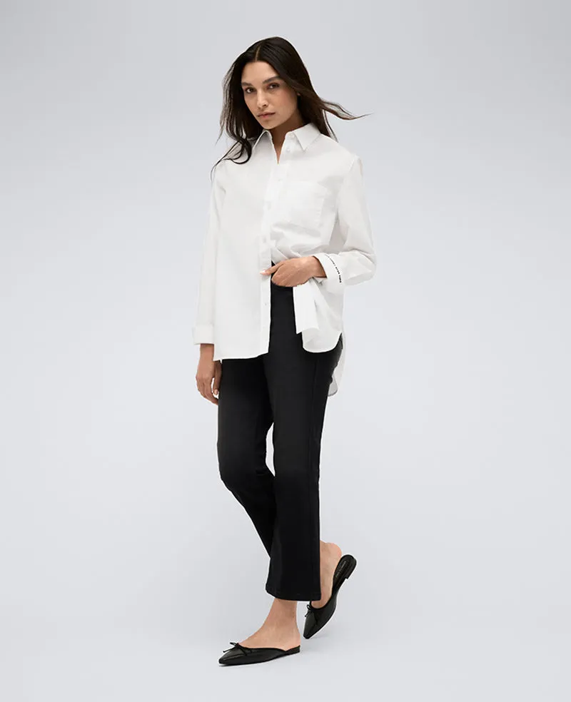 Oversized Boyfriend Button Front Shirt