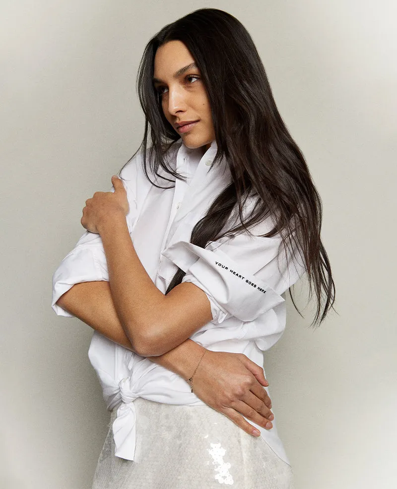 Oversized Boyfriend Button Front Shirt
