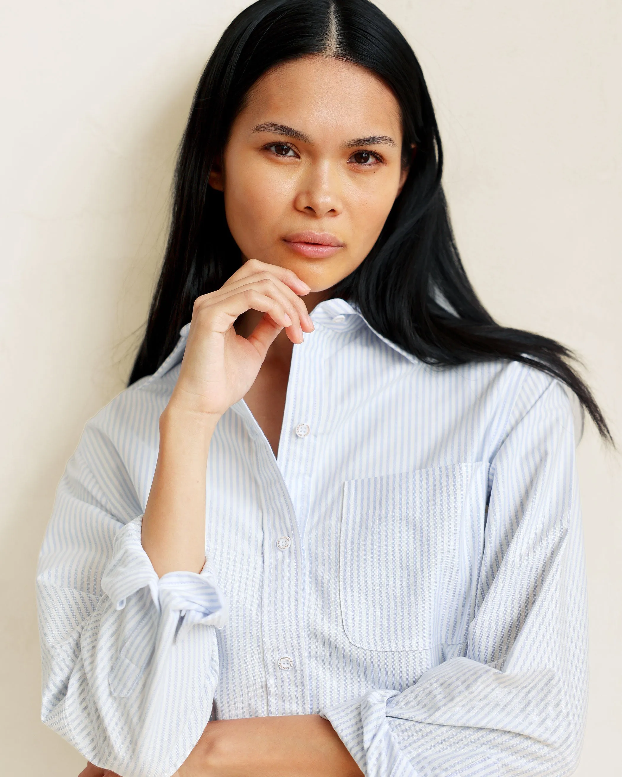 Oxford Stripe Dress Blue