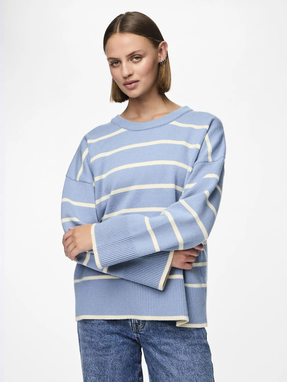PCMATHILDE Pullover - Faded Denim