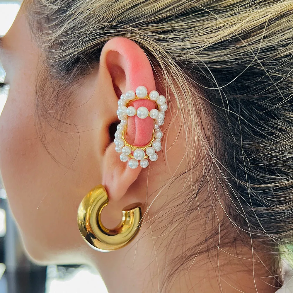 Pearl Wings Cuff Earring