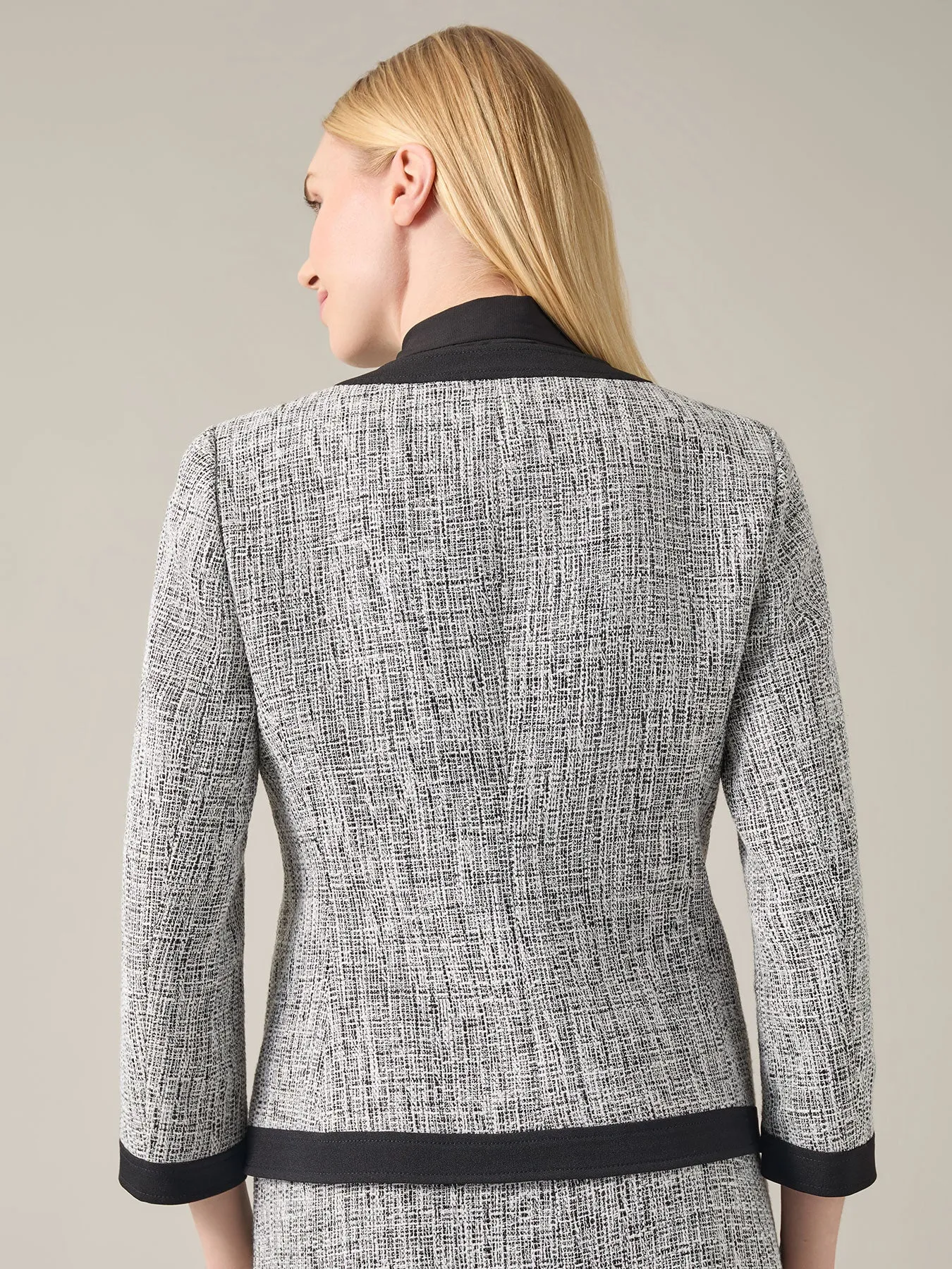 Petite Framed Jacket, Tweed