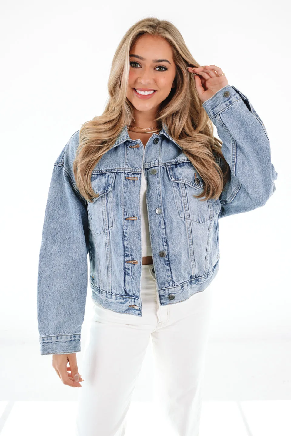 Pistola Margot Oversized Denim Jacket - Dover