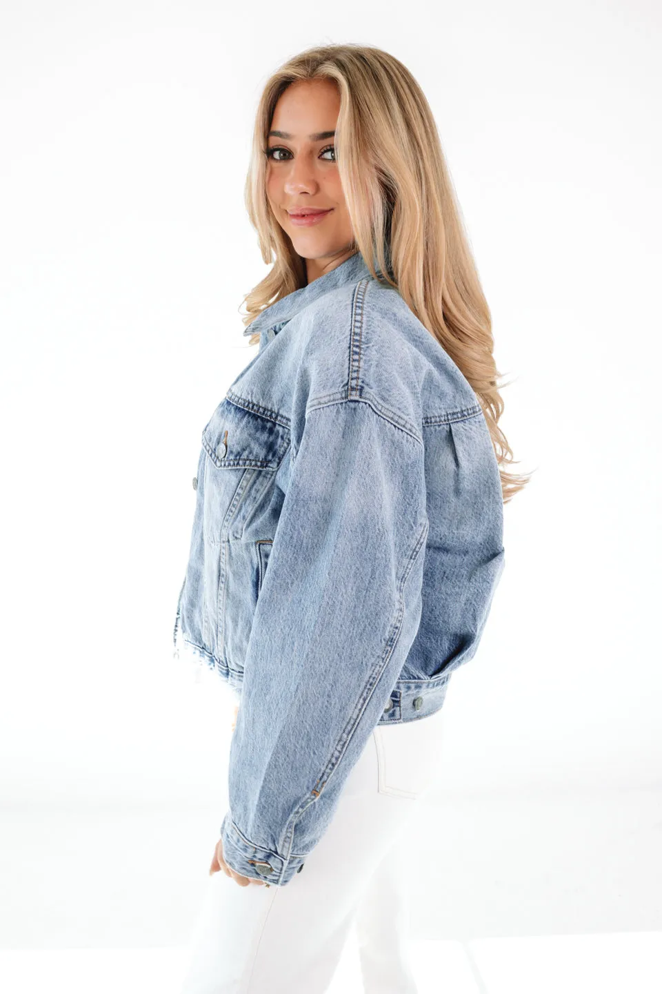 Pistola Margot Oversized Denim Jacket - Dover