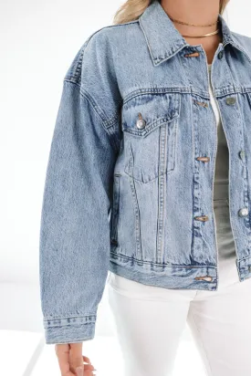 Pistola Margot Oversized Denim Jacket - Dover