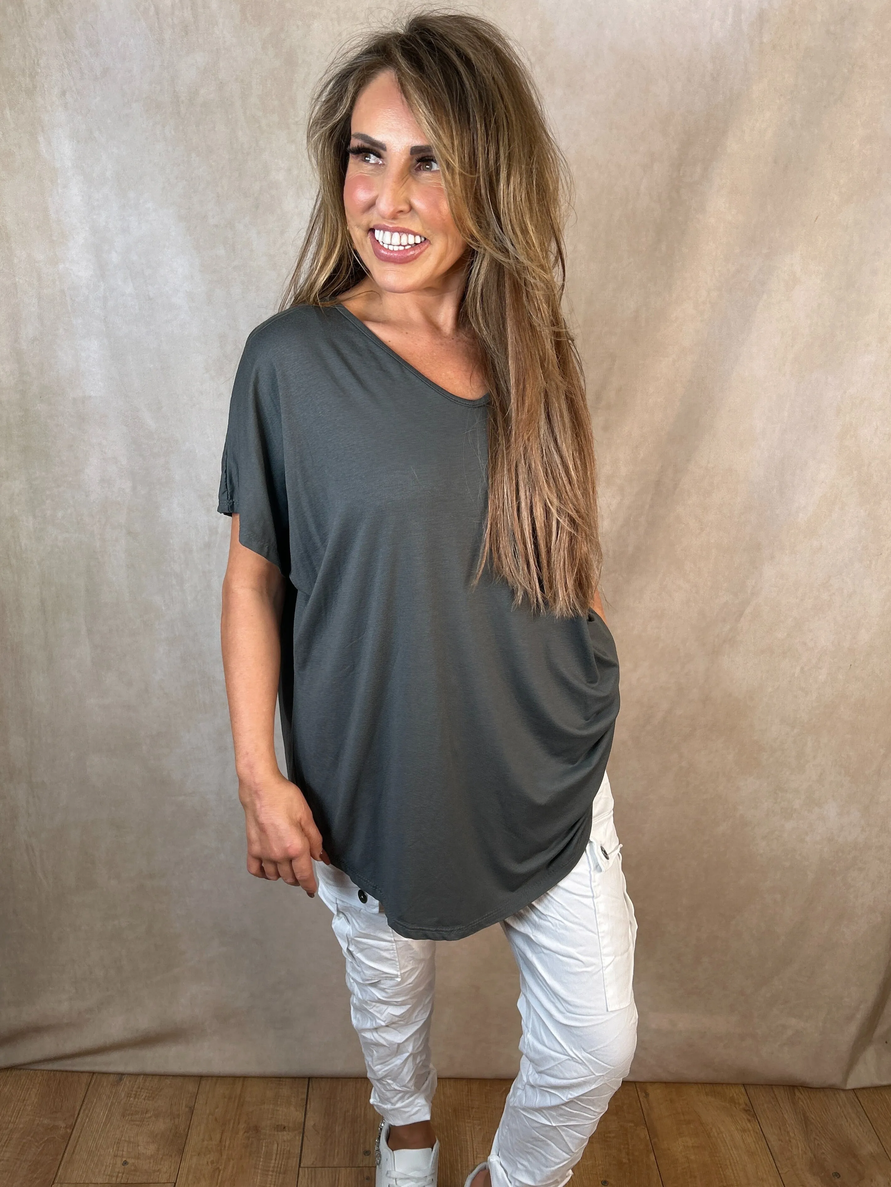 Plain V-Neck T-Shirt