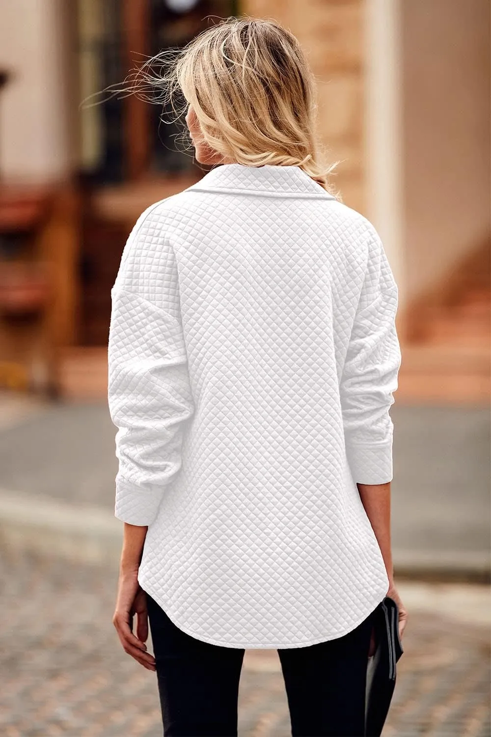 PRETTYGARDEN Women's 2024 Winter Jackets Lapel Coat Outerwear Casual Long Sleeve Button Down Blouse Shirts Tops