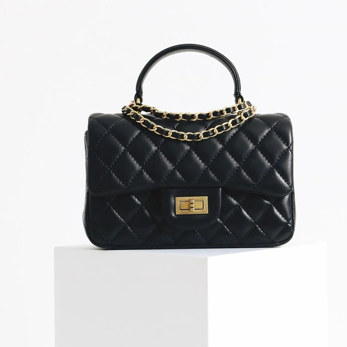 Quilted Sheepskin Leather Crossbody Bag, Classic Flap Bag Genuine Leather Shoulder Bag, Minimalist Quilted Evening Bag, Chain Leather Designer Inspired Bag