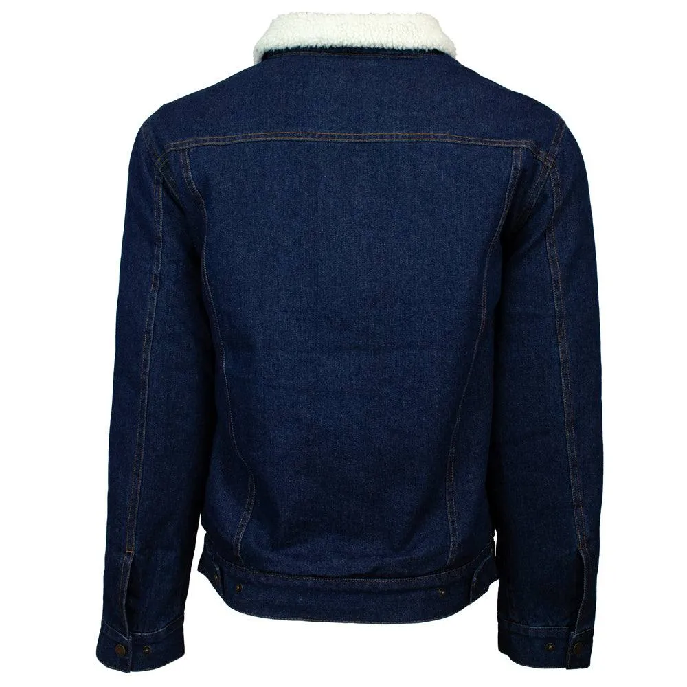 "Hooey Denim Jacket" Denim w/Cream Sherpa & Brown/ Tan Aztec Fleece Lining