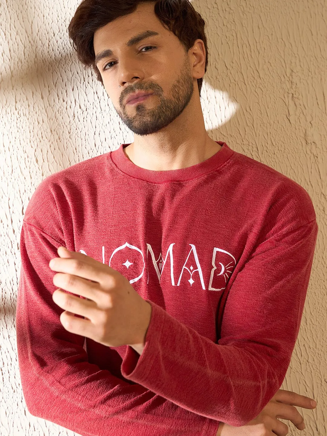 Red Nomad Washed Longsleeves Tshirt