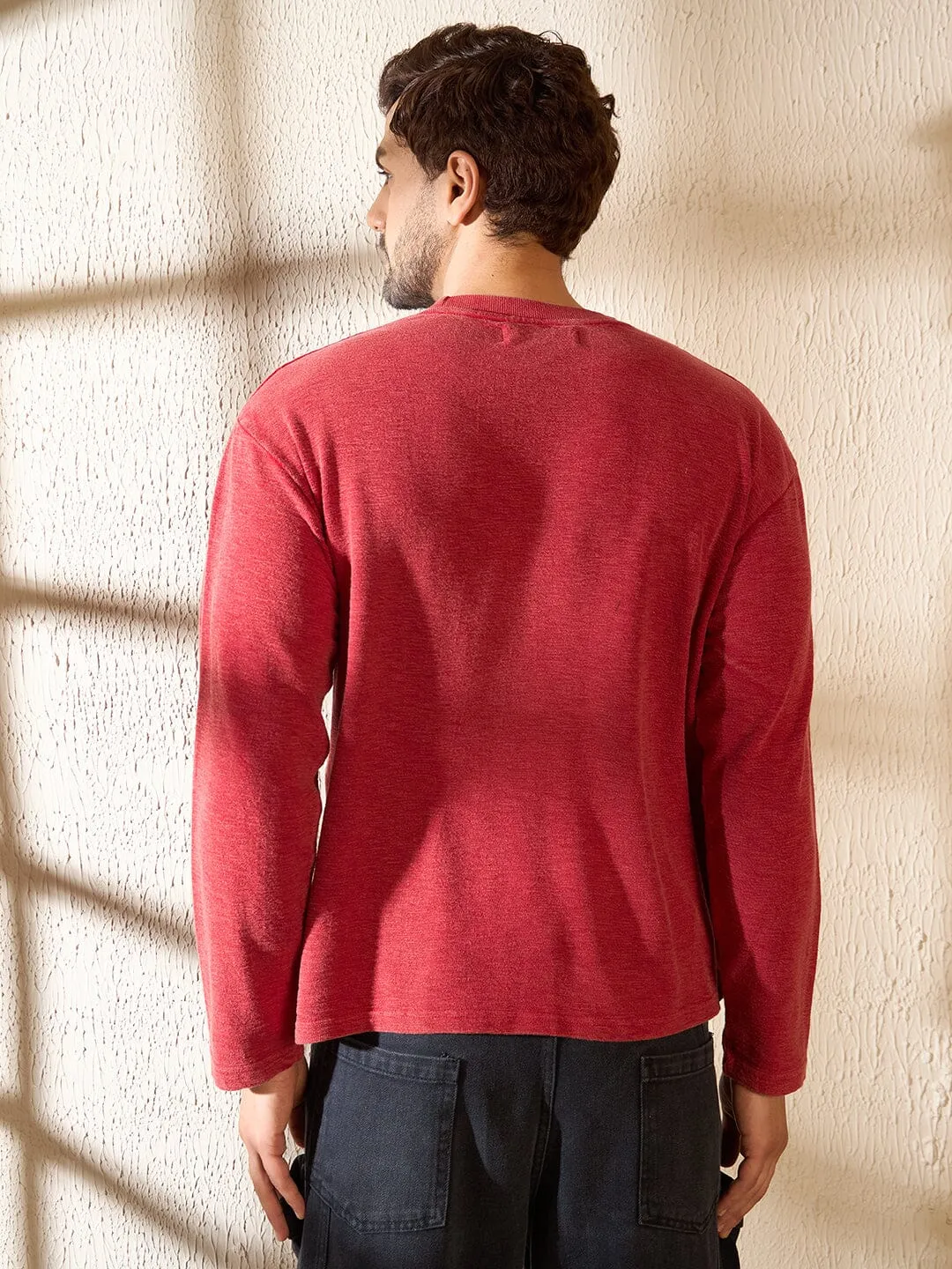 Red Nomad Washed Longsleeves Tshirt