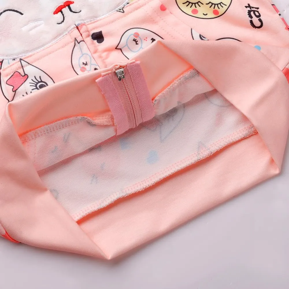 RETSUGO Girls Zip Up Hoodie Jacket Toddler Unicorn Rainbow Sweatshirt Kids Hooded Coat Casual Outerwear Size 2-7 Years