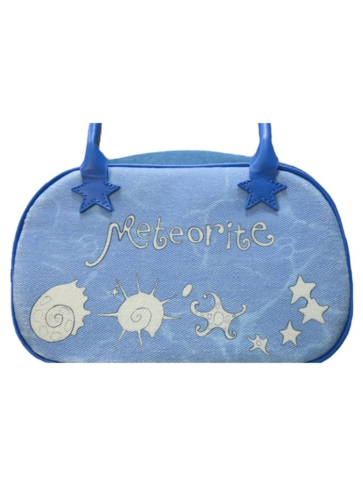 Reversible Denim Tote Crossbody Bag【s0000006581】