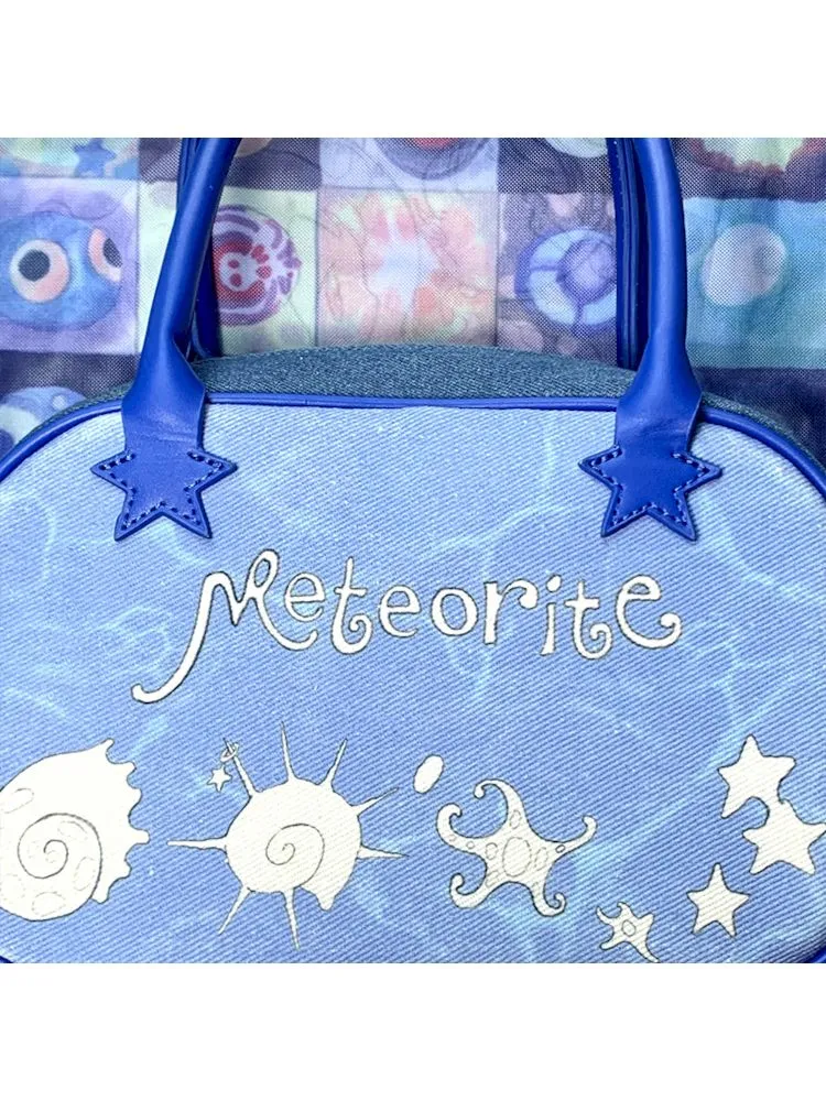 Reversible Denim Tote Crossbody Bag【s0000006581】