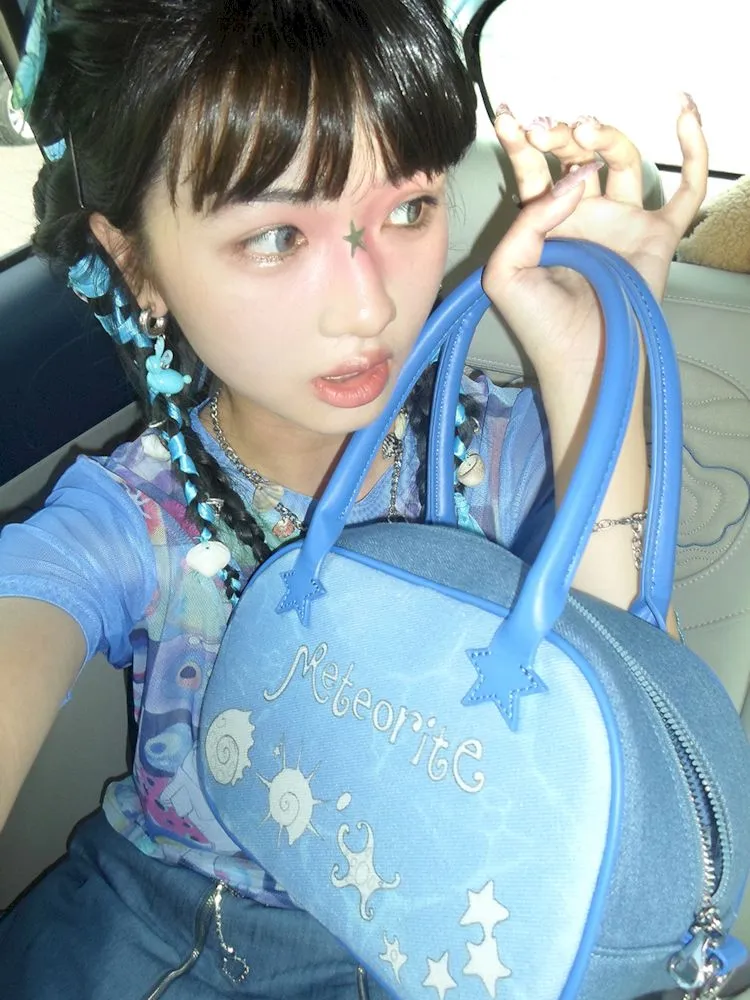 Reversible Denim Tote Crossbody Bag【s0000006581】