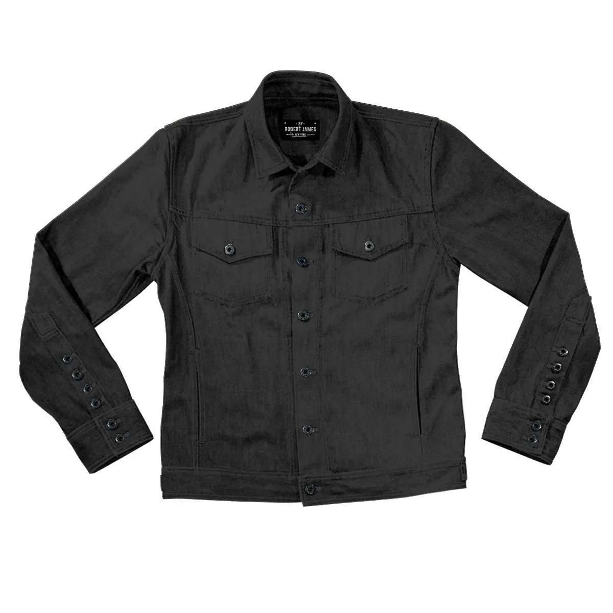 SANTOS // 2019 TYPE 11 // BRJ JAPANESE 12OZ  BLACK DENIM JACKET - Small Batch