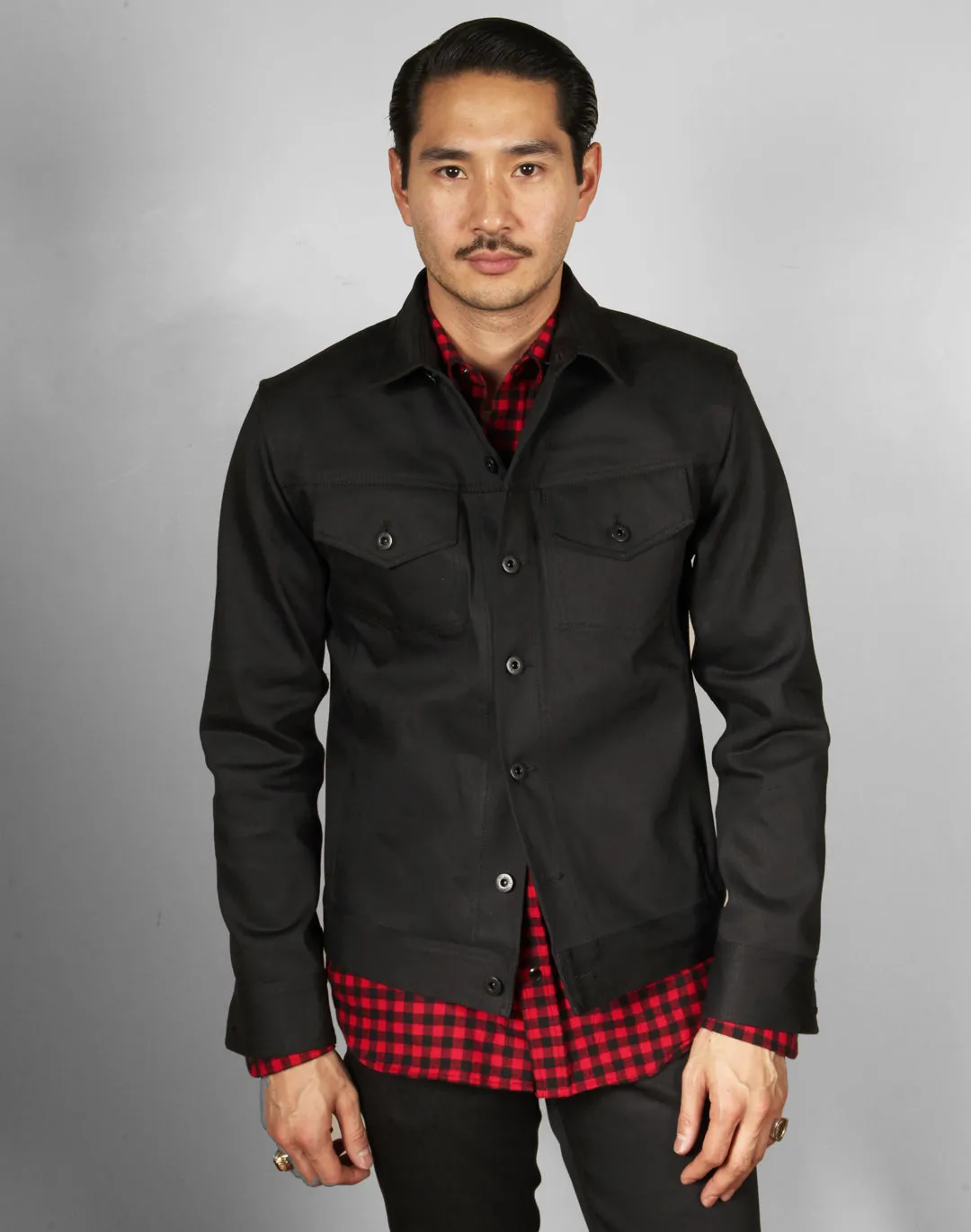 SANTOS // 2019 TYPE 11 // BRJ JAPANESE 12OZ  BLACK DENIM JACKET - Small Batch
