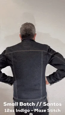 SANTOS // 2019 TYPE 11 // BRJ JAPANESE 12OZ  BLACK DENIM JACKET - Small Batch