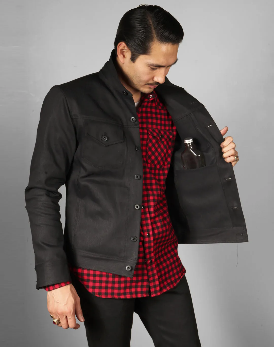 SANTOS // 2019 TYPE 11 // BRJ JAPANESE 12OZ  BLACK DENIM JACKET - Small Batch
