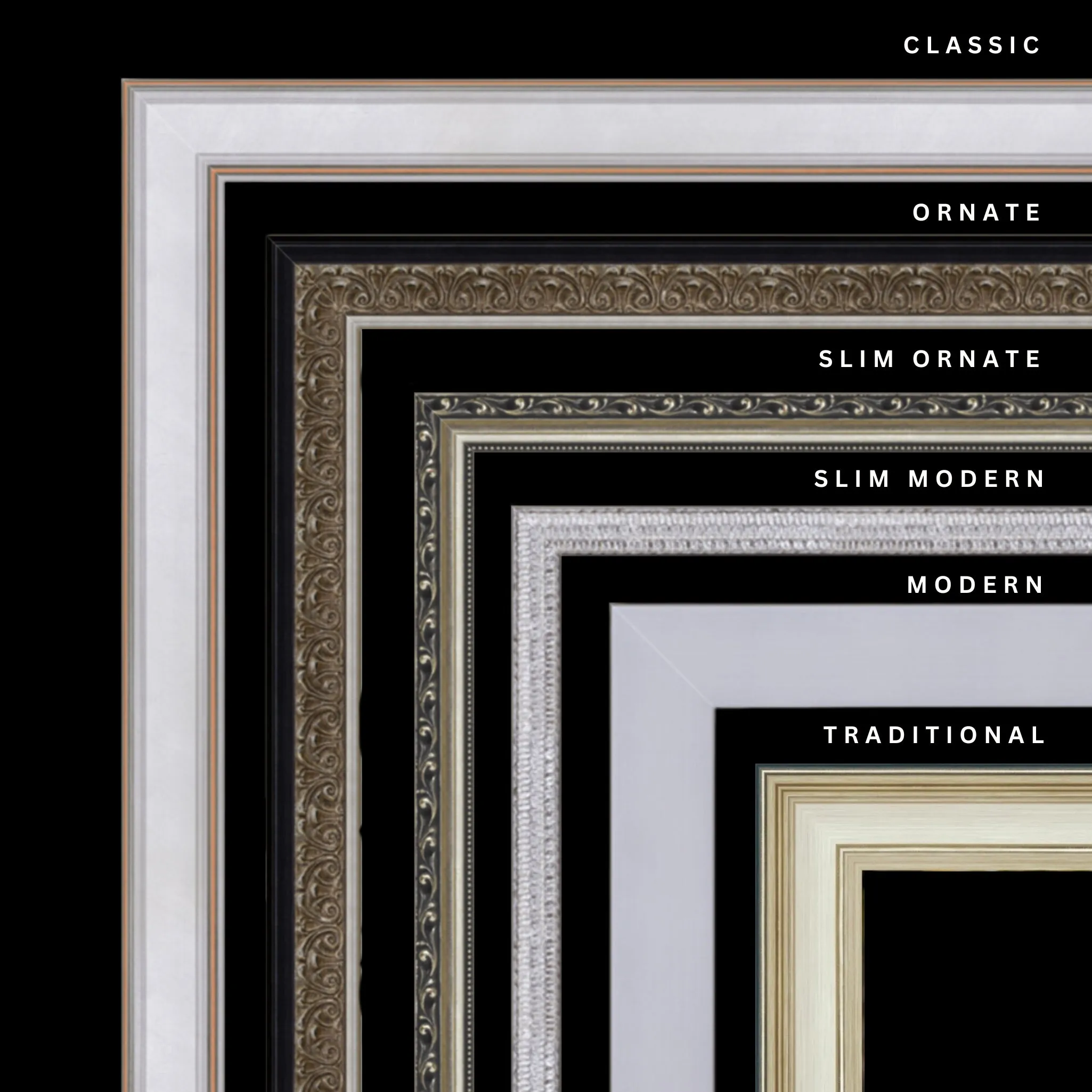 Silver 38x33 Picture Frame Ornate Traditional Classic Antique