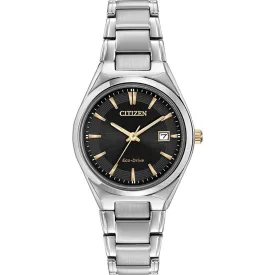 Silver & Rose Eco-Drive Watch