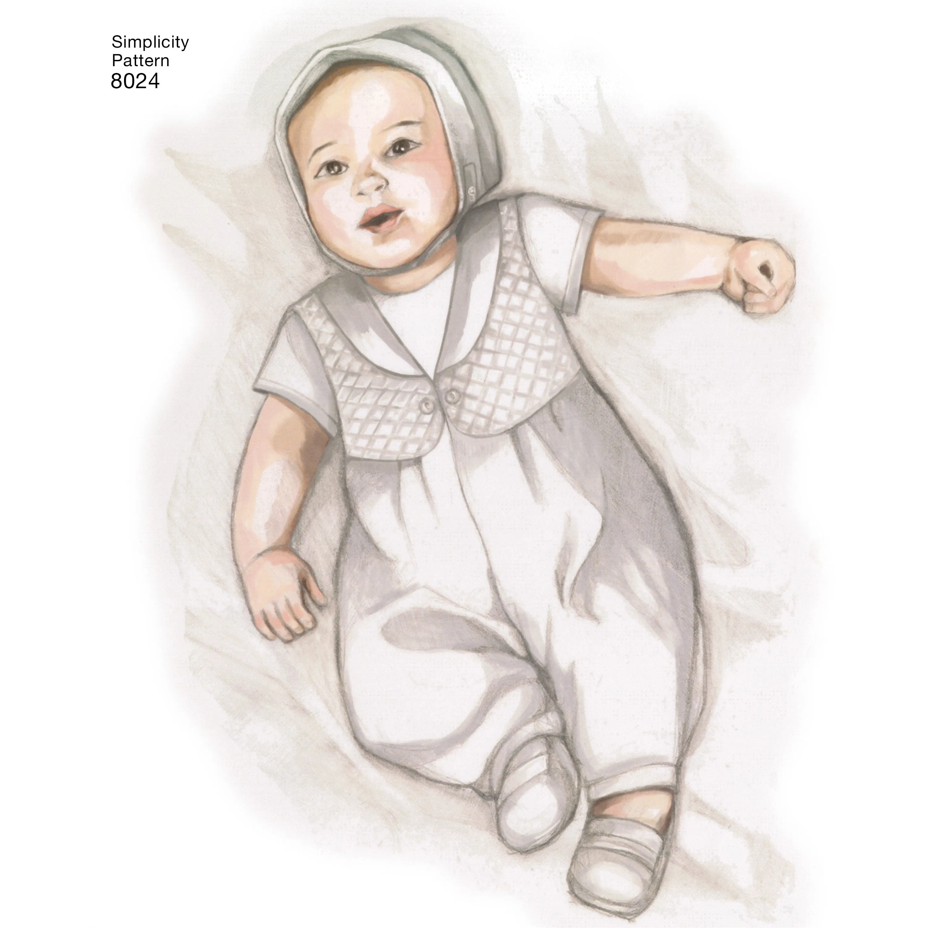 Simplicity Pattern 8024 Babies' Christening Sets with Bonnets