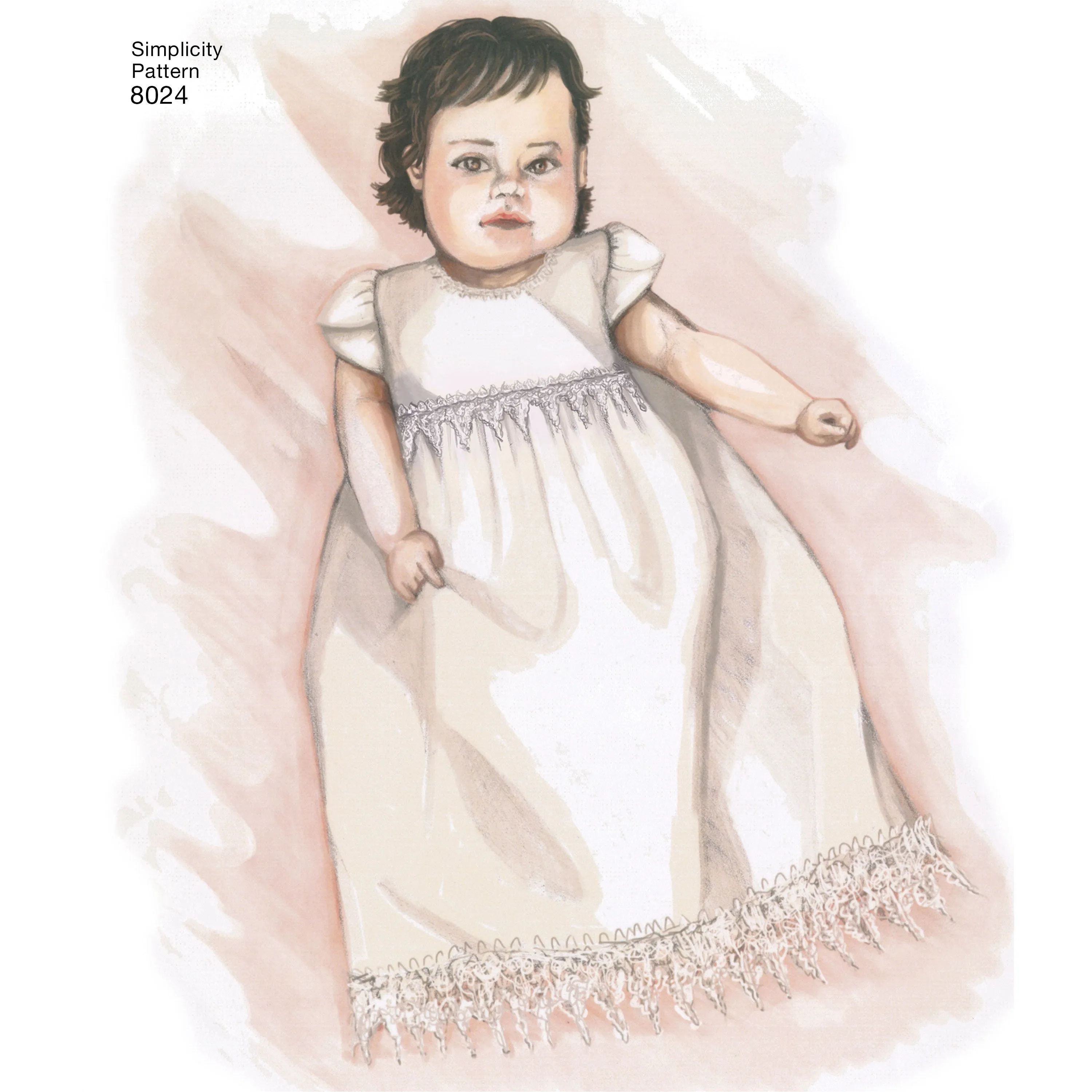 Simplicity Pattern 8024 Babies' Christening Sets with Bonnets