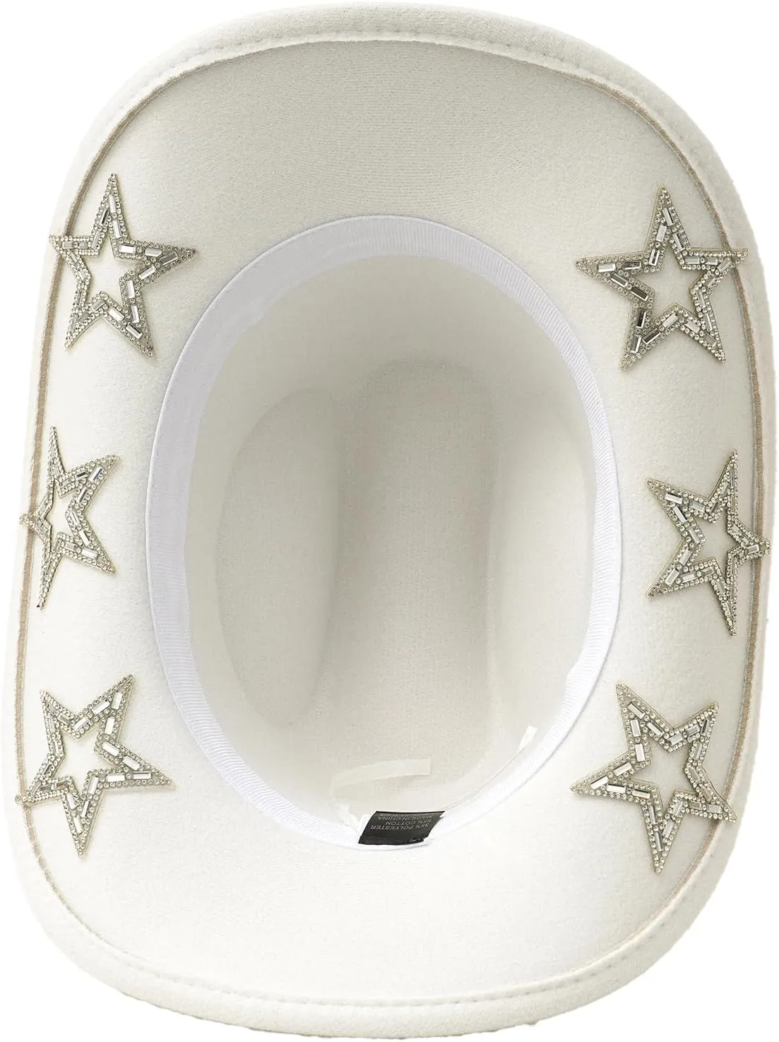 Sparkly Rhinestone Cowboy Hat for Women Western Cowgirl Hat with Star for Ladies