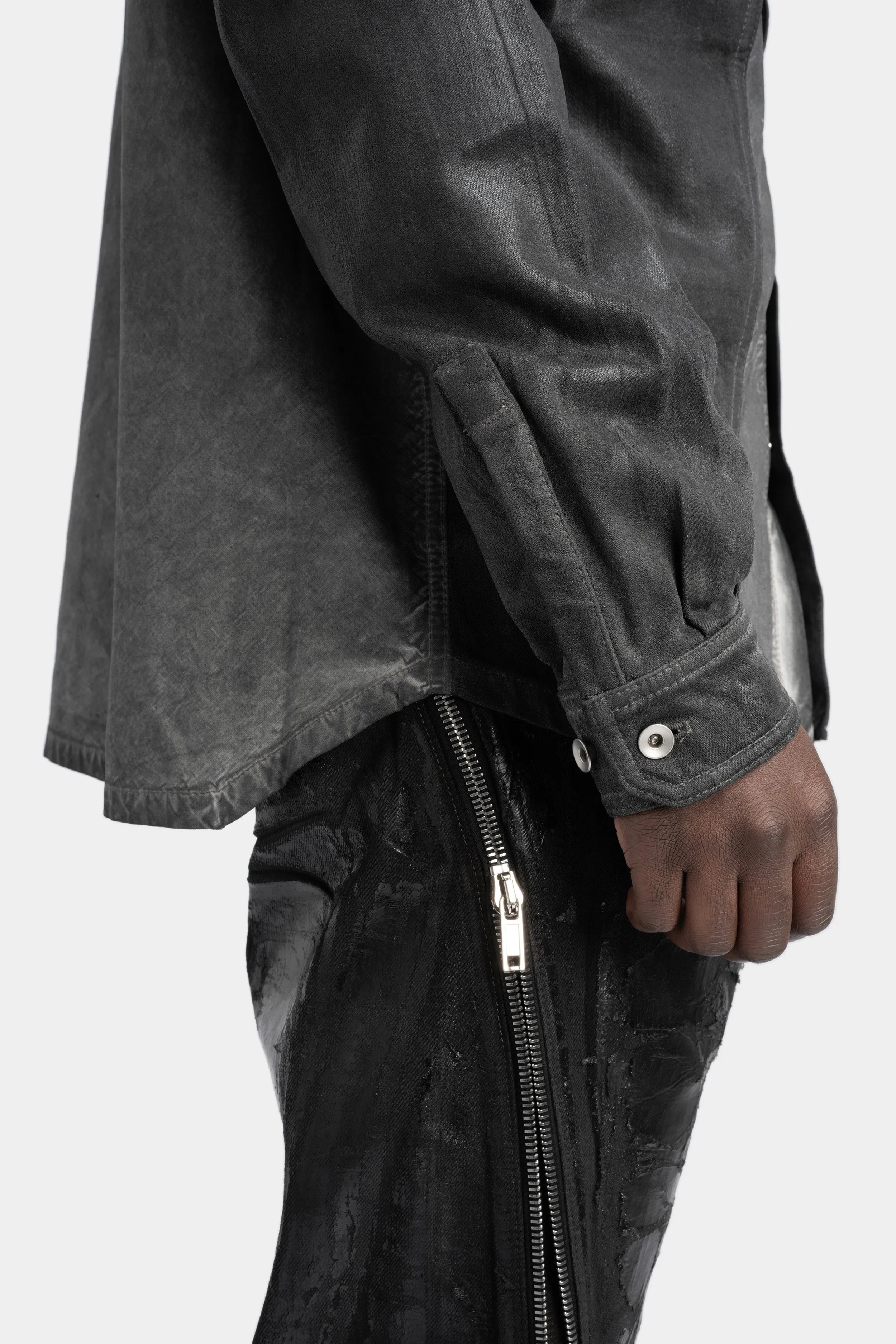 Splintered denim shirt
