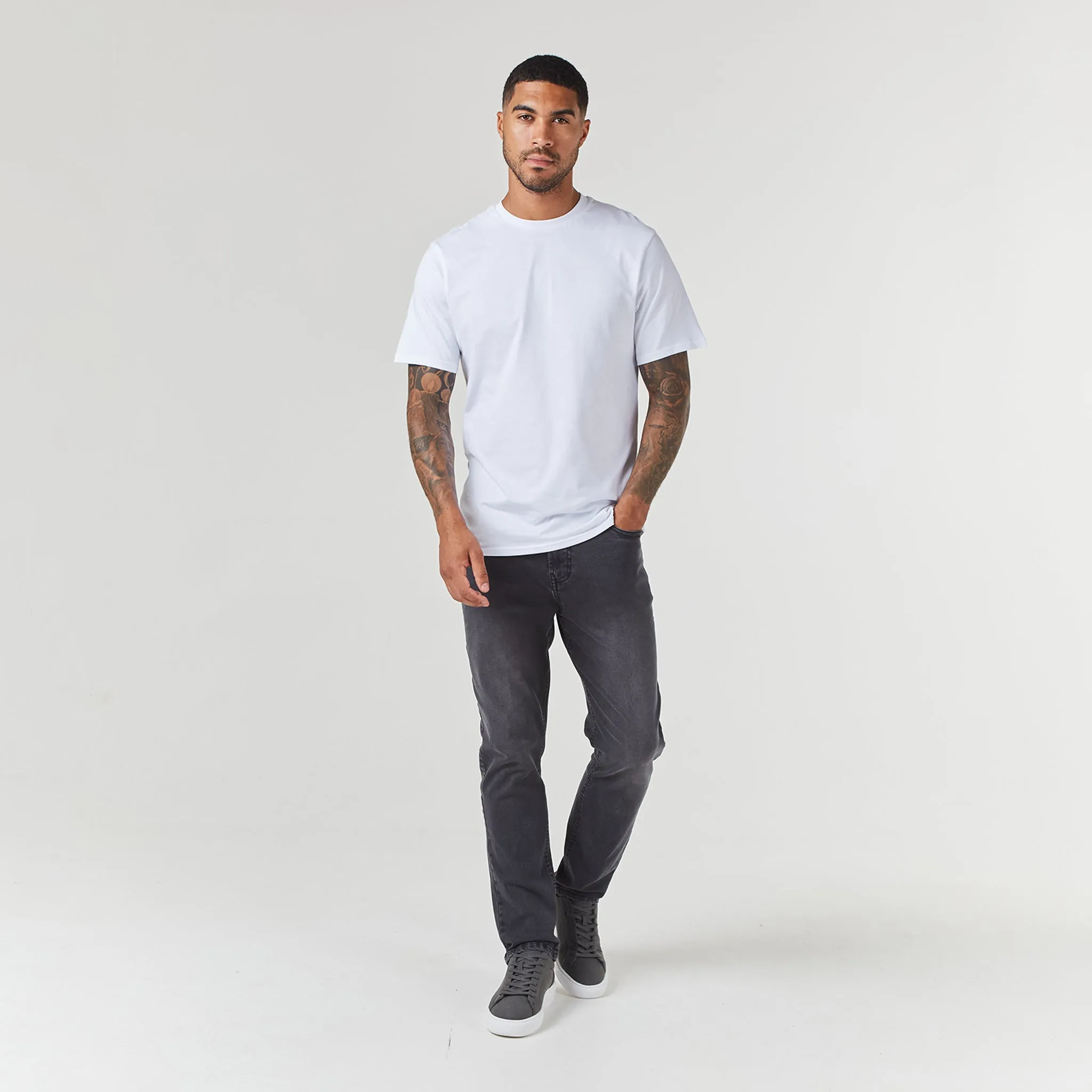 Straight Leg Denim Jean | Dark Blue Wash