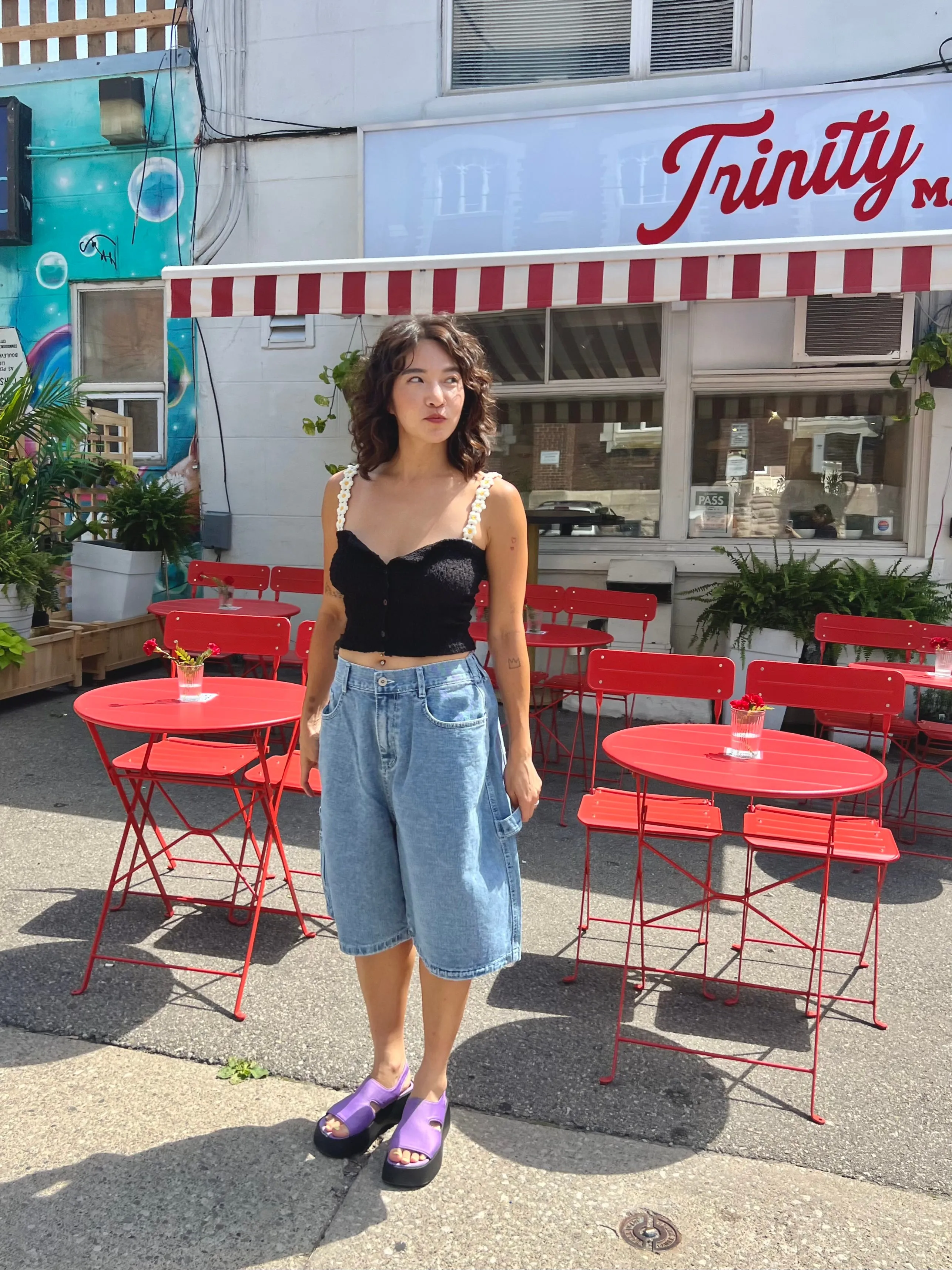 TALK Bermuda denim shorts