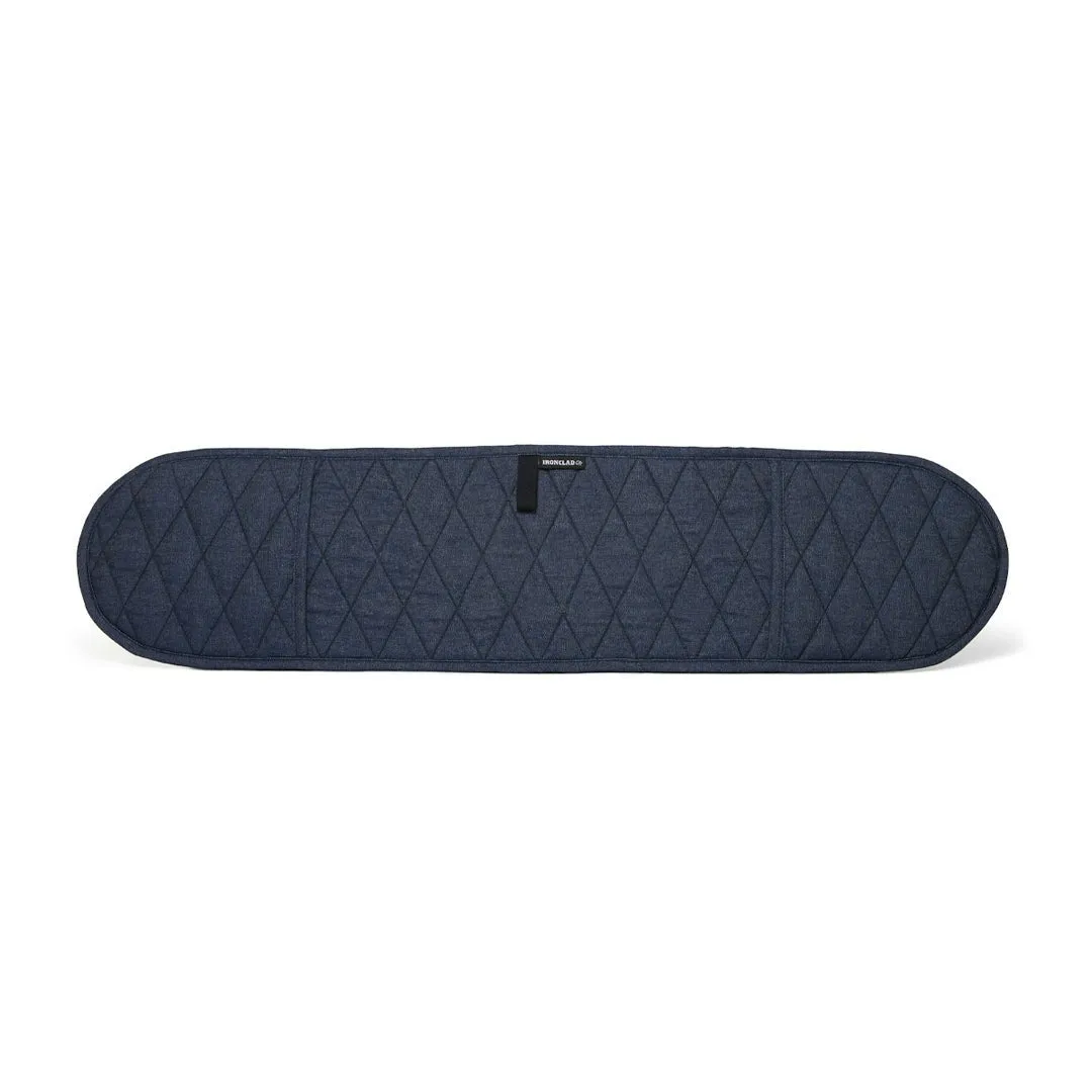 The Double Denim Oven Mitt by Ironclad Co. Handcrafted Blue Denim Double Oven Mitt (LOW STOCK)