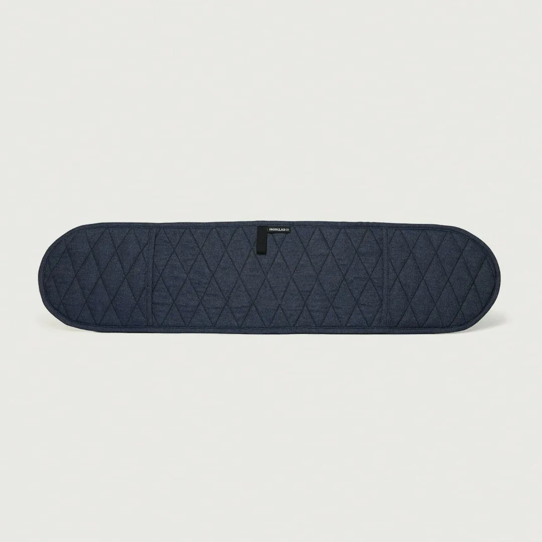 The Double Denim Oven Mitt by Ironclad Co. Handcrafted Blue Denim Double Oven Mitt (LOW STOCK)