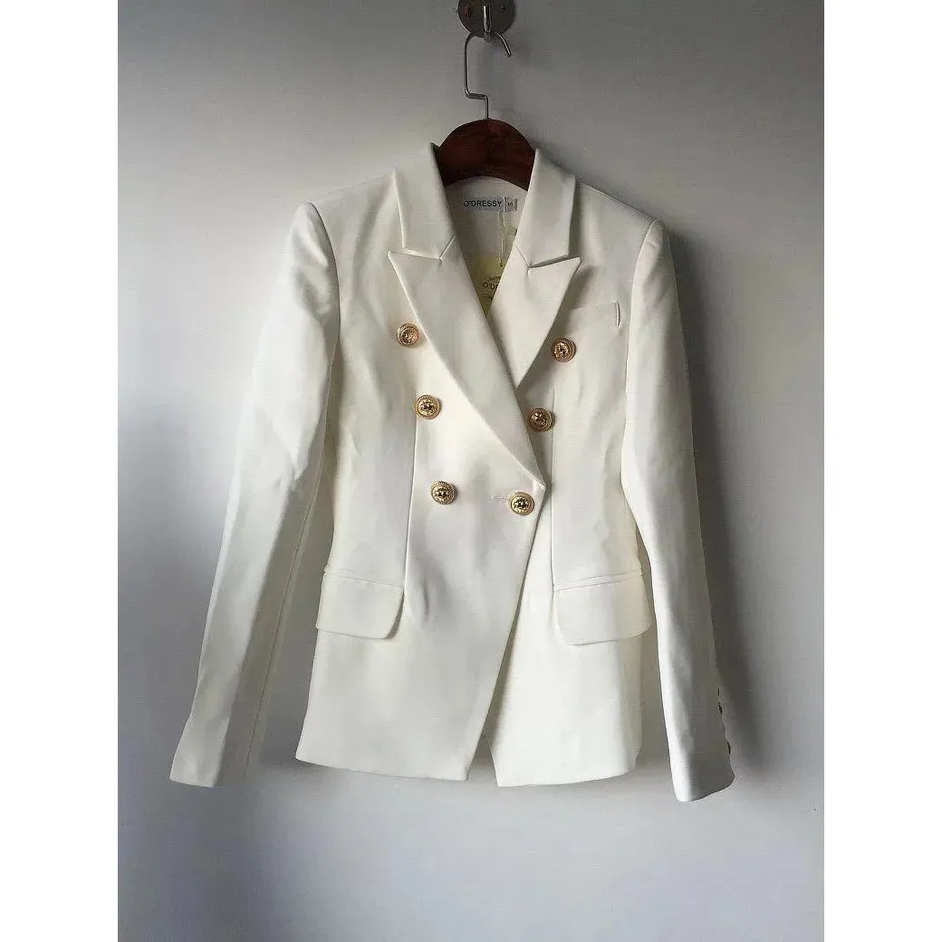 The Priscilla Slim Fit Blazer - Pearl