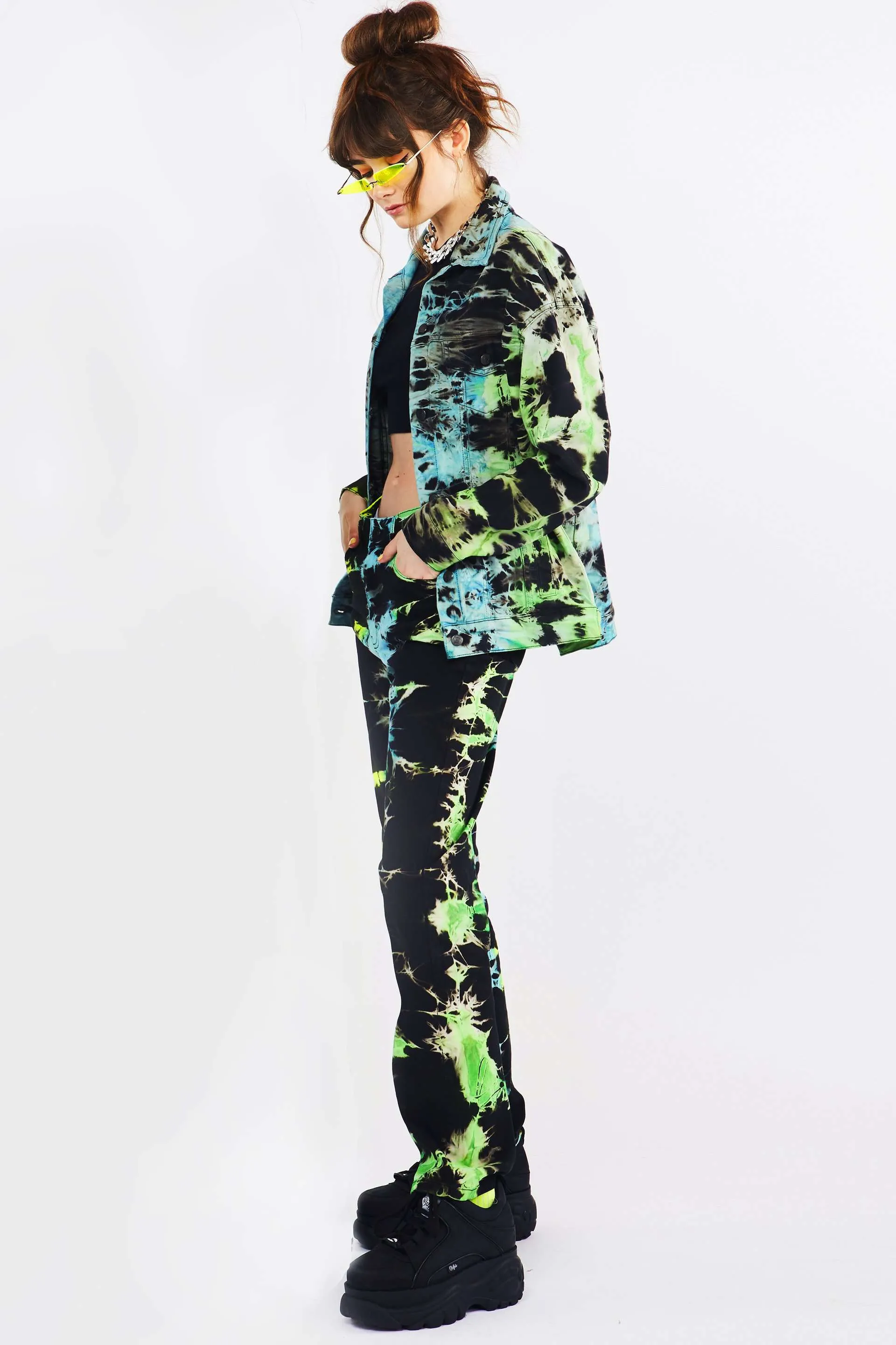 Tie Dye Oversized Denim Jacket